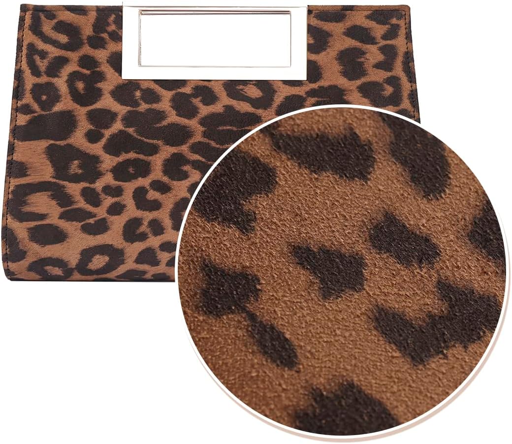 WALLYN'S Clutch Purse for Women PU Leather/Straw Evening Party Metal Grip Cut it out Handbag with Shoulder Chain Strap - Image 4