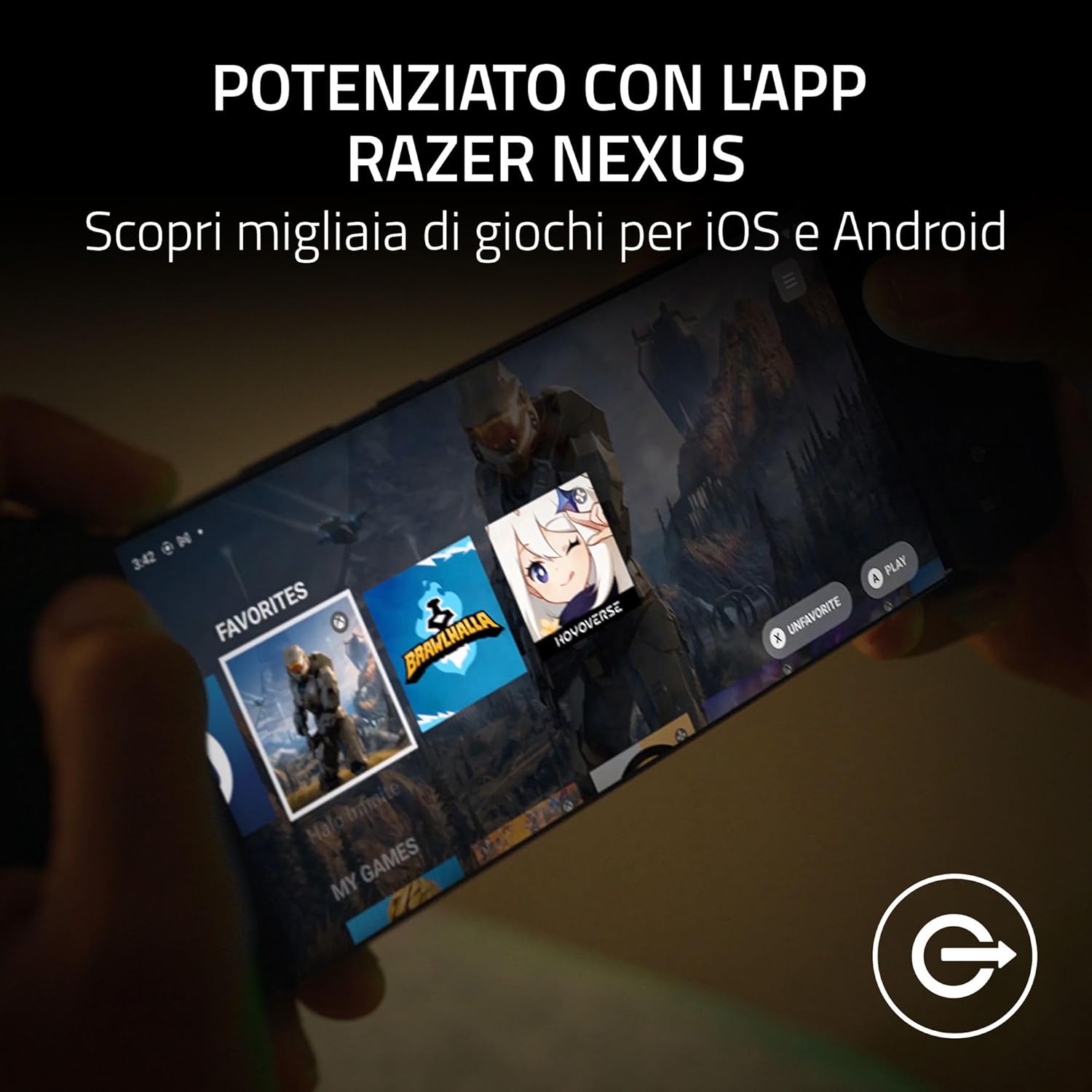 Razer Kishi V2 - Controller di gioco mobile USB-C per iPhone e Android (pulsanti d'azione mecha-tattili, D-Pad, stick analogici, jack audio da 3,5 mm, bassa latenza, RGB) Nero Kishi V2 USB-C - Immagine 5