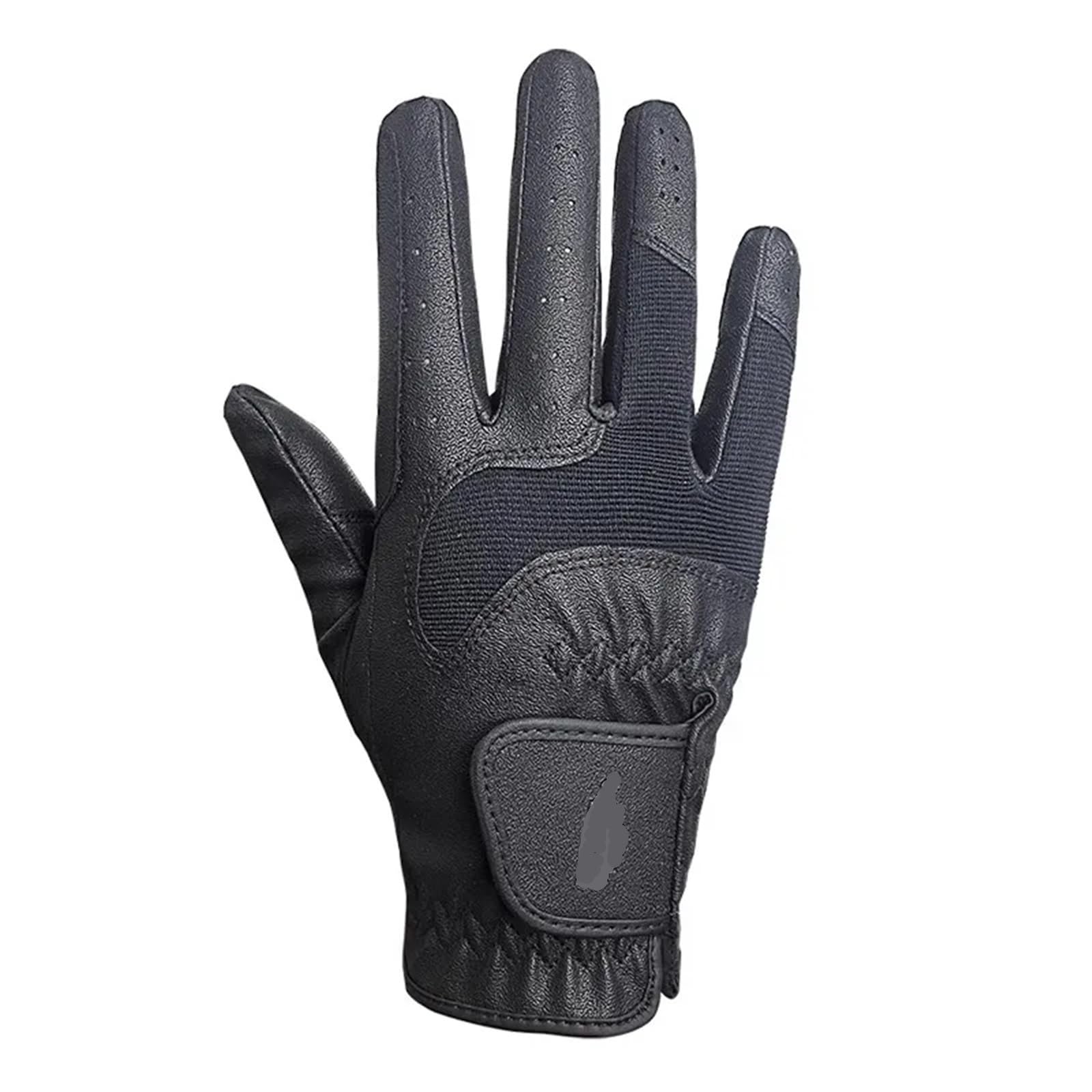 Generico Guanti da equitazione equestri, antiscivolo resistenti all'usura per cavallo e ciclismo(Black color,CL)