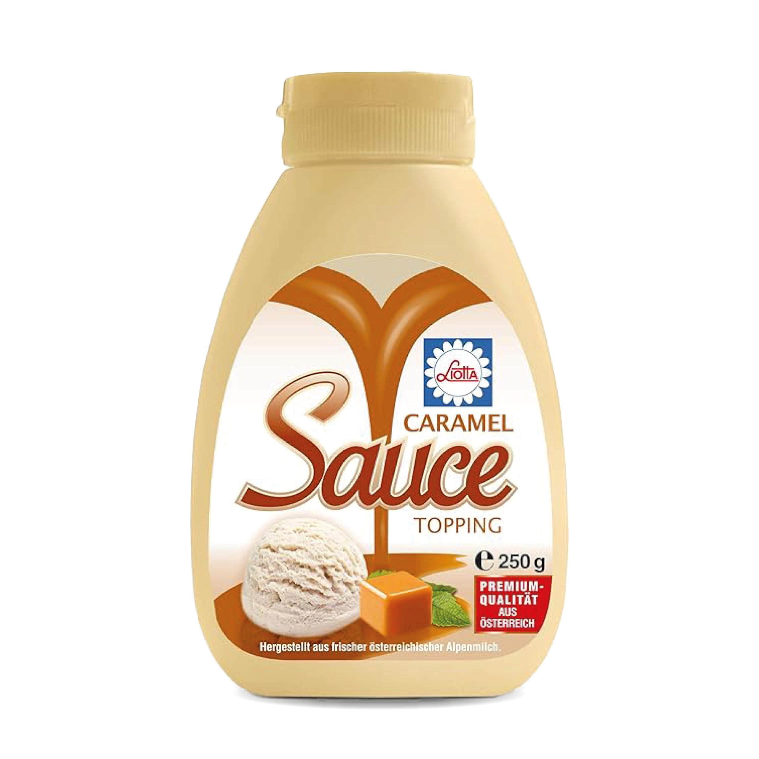 Liotta Karamell Dessert Sauce 250g - Sirup, Topping, Fruchtsauce - Ideal als Topping für Kaffee, Eis und Desserts