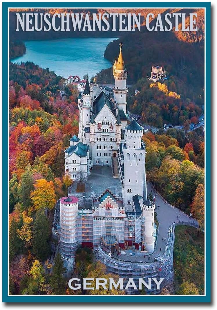 Germany, Schwangau, Neuschwanstein Castle Fridge Magnet Size 2.5" x 3.5"