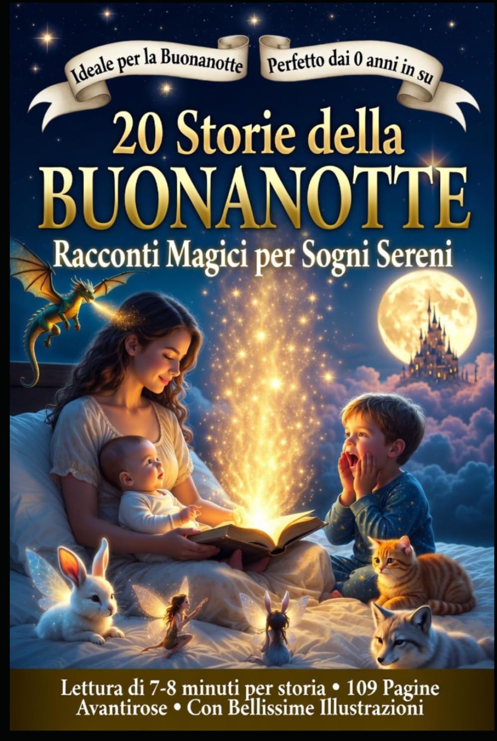 20 Storie della Buonanotte – Racconti Magici per Sogni Sereni: Fiabe dolci e rassicuranti per bambini dai 0 ai 6 anni – Letture della sera per calmare, coccolare e accompagnare al sonno
