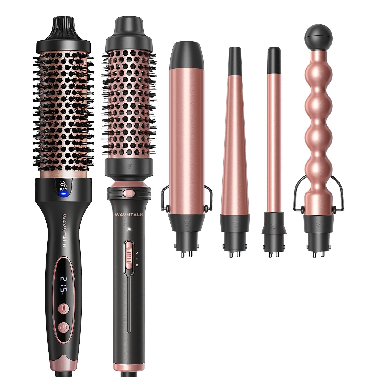 Wavytalk Blowout Boost Thermobürste Rose Gold and Multi Curl 5-in-1 Lockenstab
