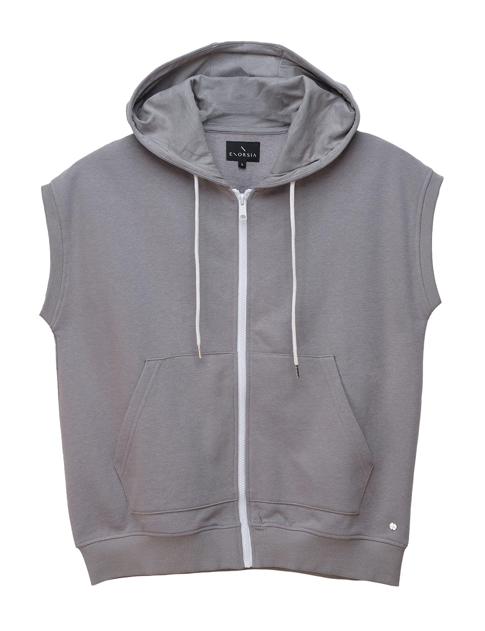 Enorsia Men's Grey Zip Up Hoodie - Xl - 60% Cotton 40% Polyester Fleece