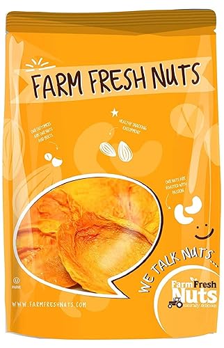 Just Pure - Rebanadas de mango natural secas (1 libra), totalmente naturales sin conservantes ni aditivos añadidos, se compara con mango orgánico,