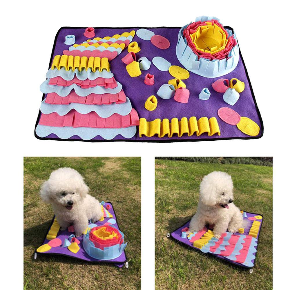 Trainingspads Für Hunde Waschbare Schnupftabakmatte Für Hunde Haustierfütterungsmatte Nosework Training Pad Puzzle Toys 2St