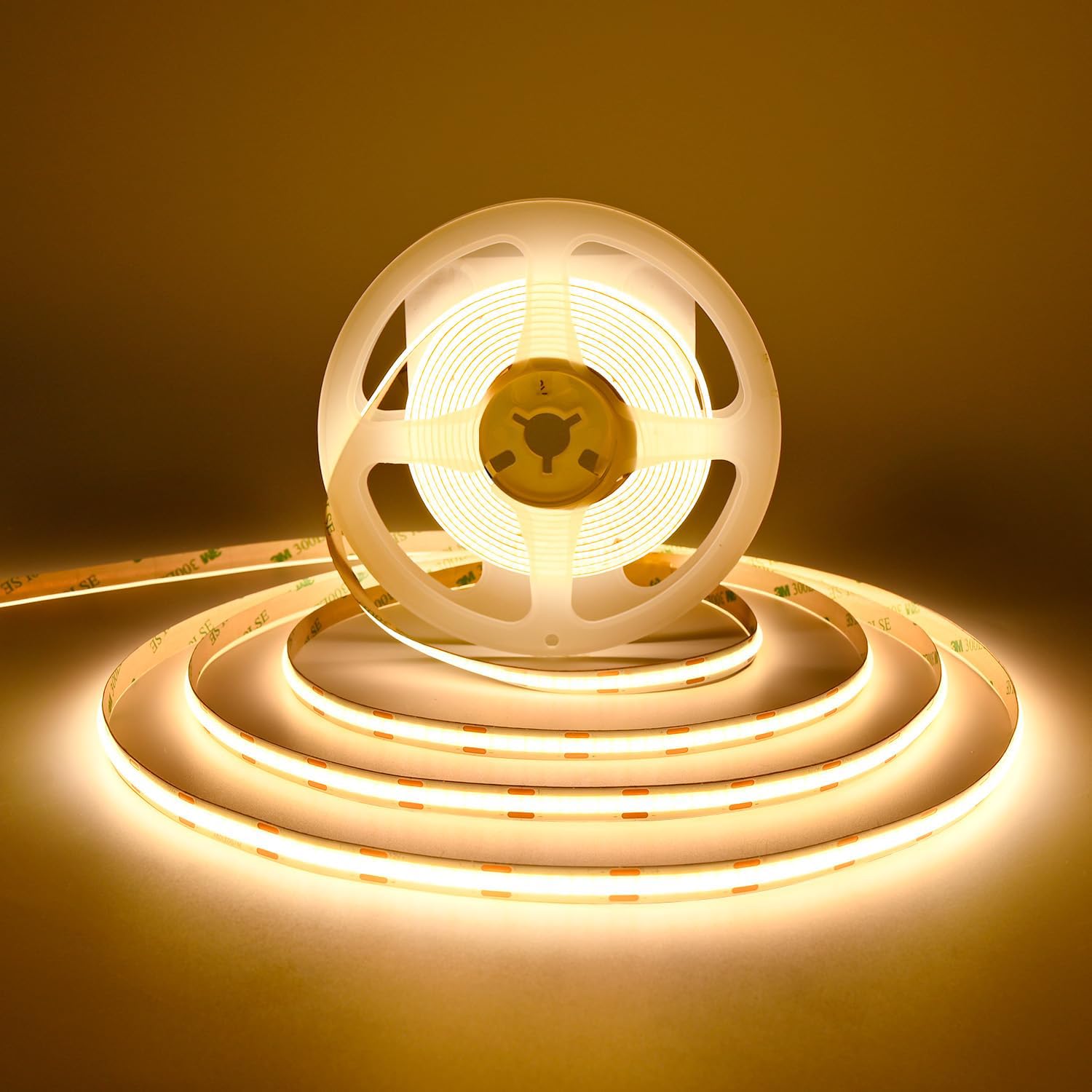 UL Listed COB LED Strip Light 3000K Warm White 16.4FT 480LED/m
