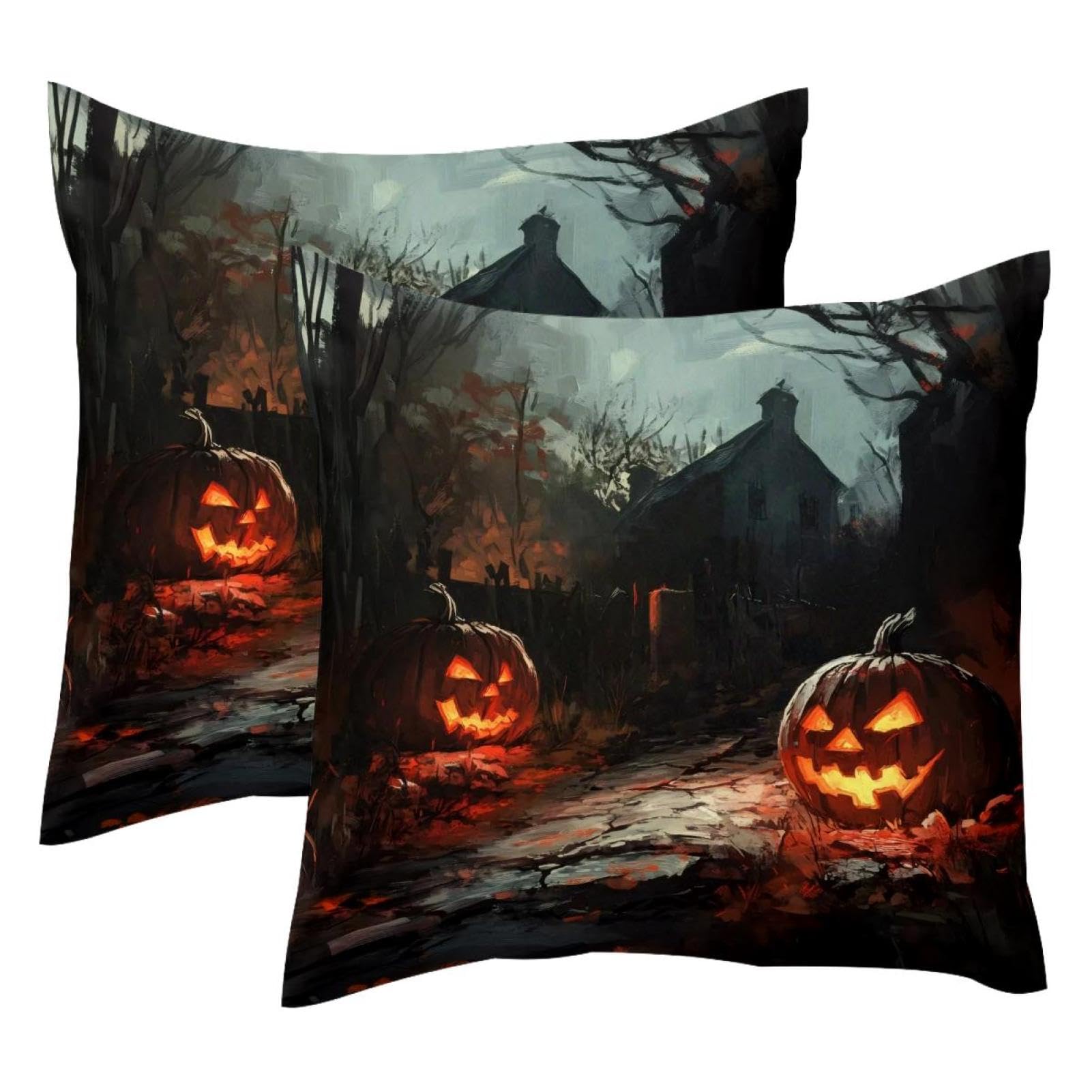 Housse de coussin Halloween en velours pour décorer le canapé du salon pendant les soirées d'automne