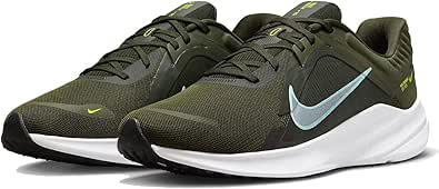 NIKE(ナイキ) メンズ ランニングシューズ クエスト 5 / QUEST 5 ロード ウォーキングシューズ メッシュ マラソン ハイキング 27.5cm カーキ/ホワイト DD0204-300 国内正規品