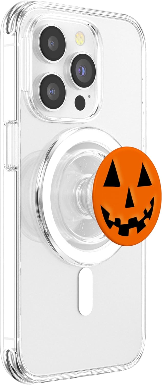 Halloween Jack O Lantern Orange Pumpkin PopSockets PopGrip for MagSafe
