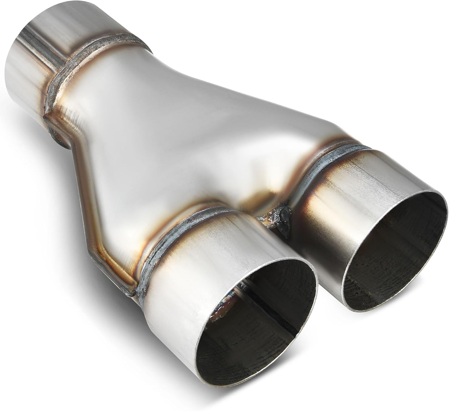 YITAMOTOR 2 1/2 Inch Exhaust Y Pipe, Stainless Steel 2.5'' Single to 2.5'' Dual ID Exhaust Adapter Connector for Car Truck, 10" Overall Length, Universal, Weld-On