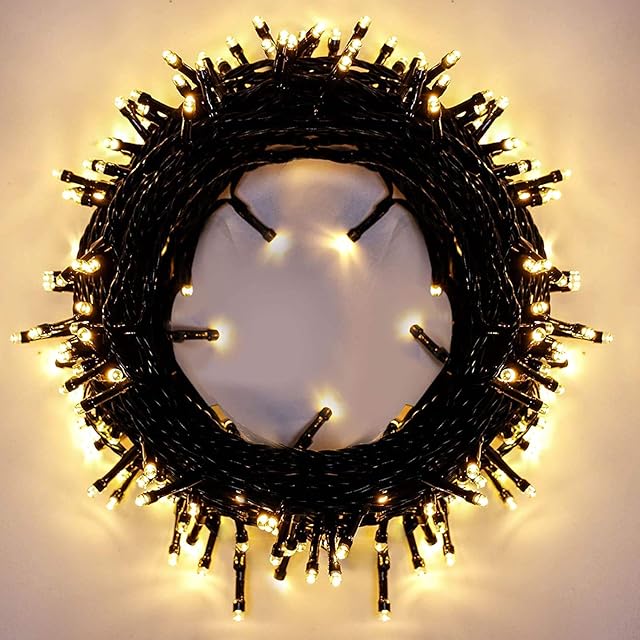 Christmas String Lights - 49ft/15m 120 LEDs 8 Modes End to End Extendable Waterproof IP44 Outdoor Indoor Decoration Fairy Twinkle Lights for Xmas Tree Halloween Home Party Garden Wedding (Warm White)