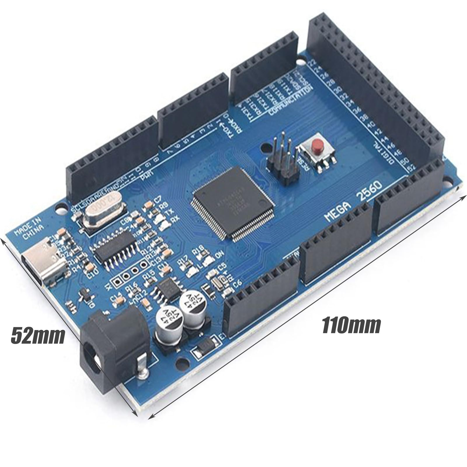 GERUI Per scheda Mega-2560-R3, per scheda di sviluppo Mega-2560, compatibile con modulo 2560 R3, migliorato 6,5 ~ 12 V, compatibile con Arduino