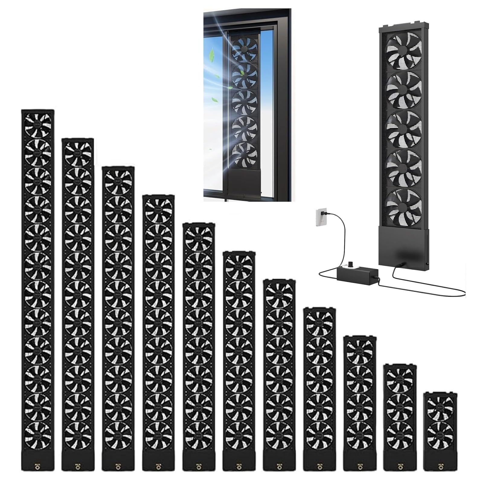 Ventilateur vertical de fenêtre pour rafraîchir la chambre en été