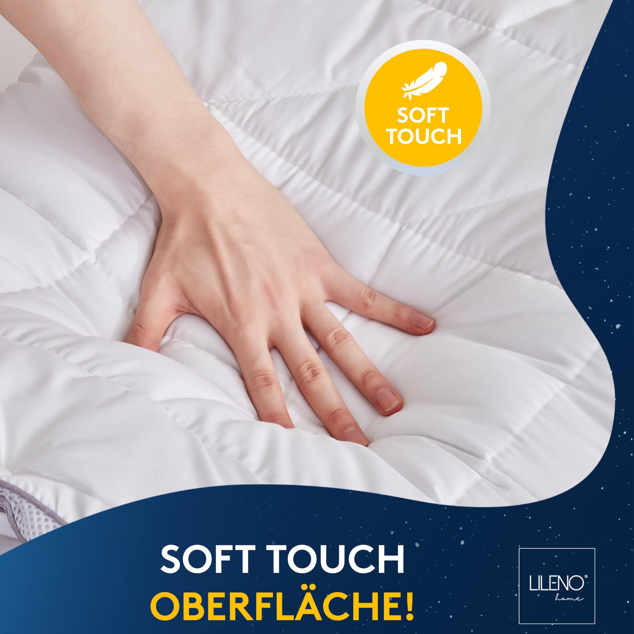 LILENO HOME Premium 4-Jahreszeiten Bettdecke 200x200 cm [2er Set] mit CoolComfort Klimanetz - Bettdecke 200x200 cm bestehend aus 2 Bettdecken - als Sommer u. Winter Decke - Kochfest bis 95°C