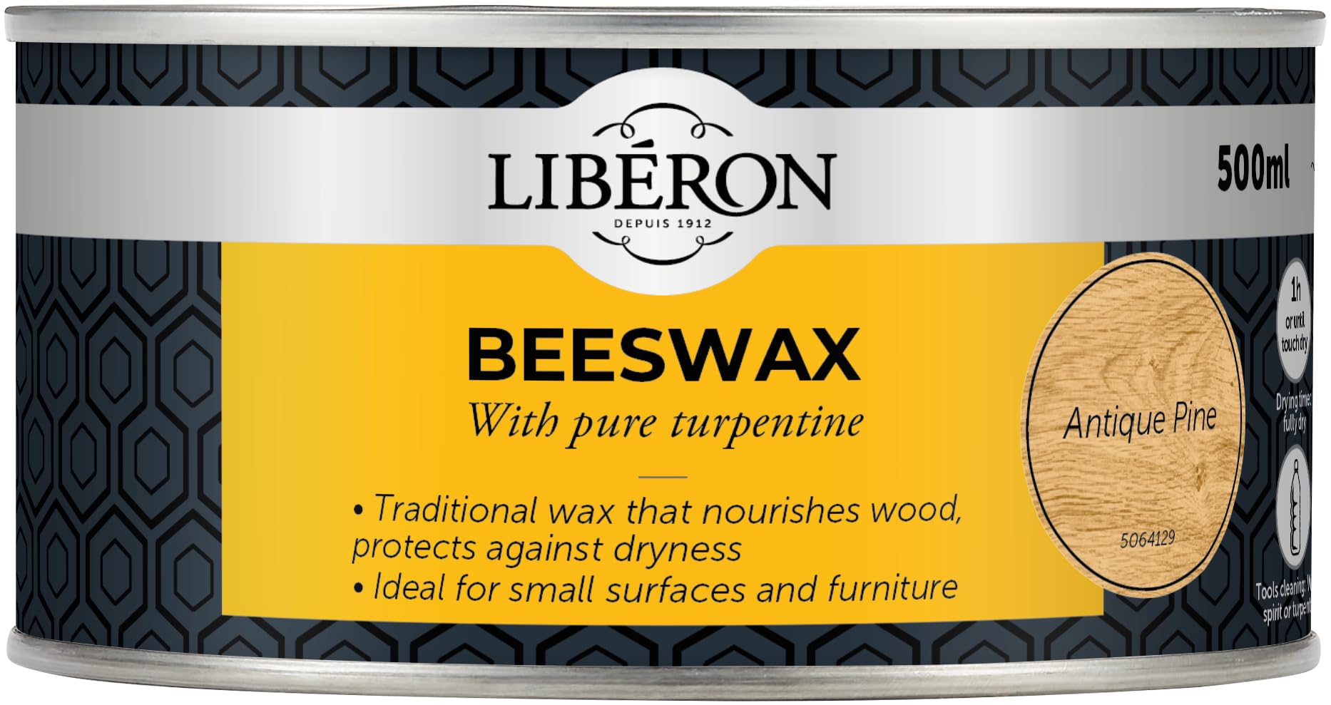 Liberon 126896 Beeswax Paste Antique Pine 500Ml