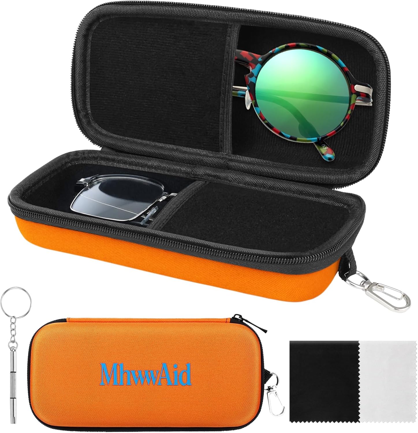 Double Glasses Case with Clip Hard...