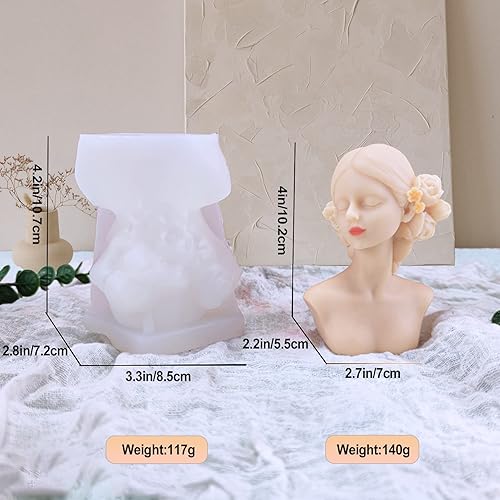 Miniatura 2 de Moldes para velas, moldes de resina 3D de silicona para hacer velas, kits de fabricación de velas, moldes para jabones, cera, arcilla, yeso, velas