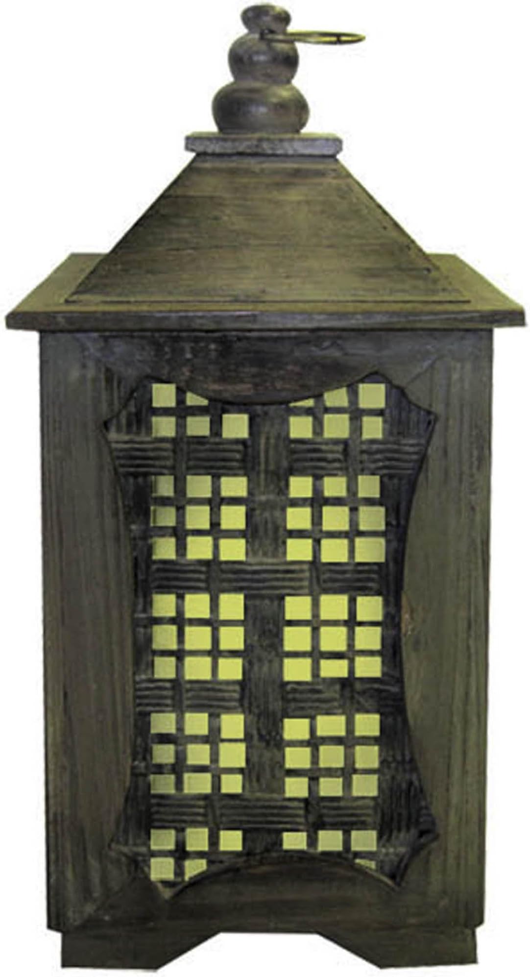 Garden Meadow R1209LW Solar Temple Lantern with White Light, 15-Inch