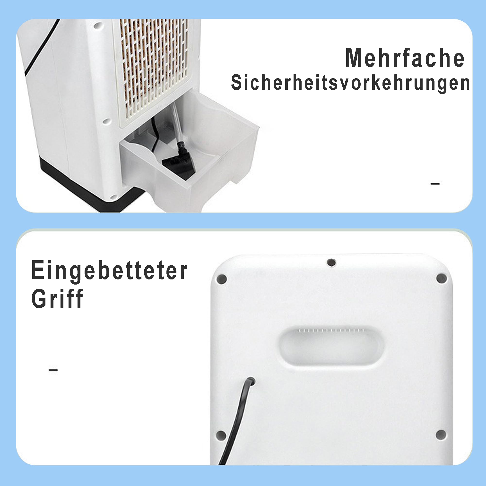 MOZIMO 4-in-1 Kalt-/Warmluft-Ventilator mit Wasserkühlung | Leiser Turmventilator & Raumkühlgerät mit Fernbedienung | Oszillation & 7-Stunden-Timer | Für alle Jahreszeiten geeignet
