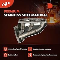 Vista 5 de A-Premium Kit colector de escape izquierdo con junta, espárragos, tuercas, escudo térmico [4.0L] compatible con Nissan Frontier 2005-2019