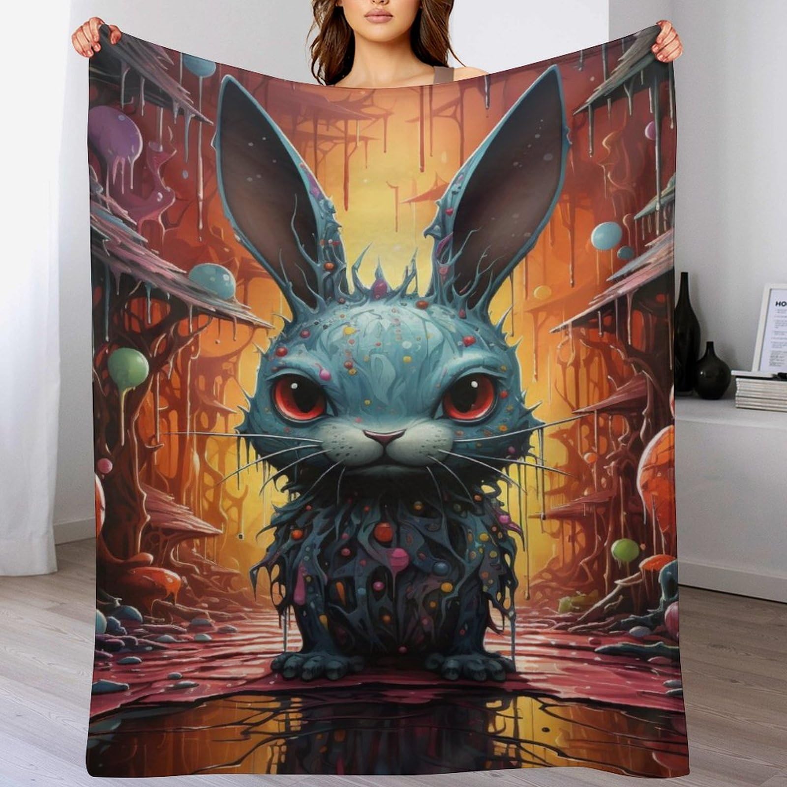 Plaid couverture lapin en flanelle : le cadeau idéal cocooning