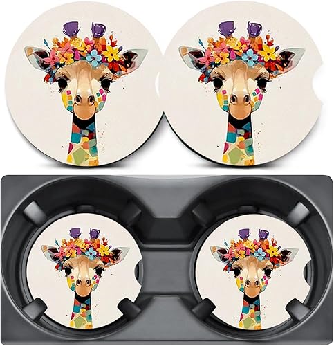 Miniatura 33 de 2 unidades de posavasos para portavasos de coche, posavasos para portavasos de coche con diseño de cereza, alfombrilla de goma antideslizante de