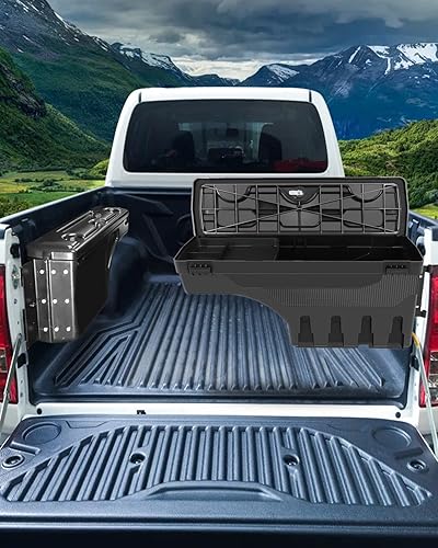 Miniatura 7 de SCITOO Caja de herramientas de almacenamiento para caja de camioneta giratoria de 180 para Nissan Frontier 2005-2019, para Nissan Titan 2004-2015