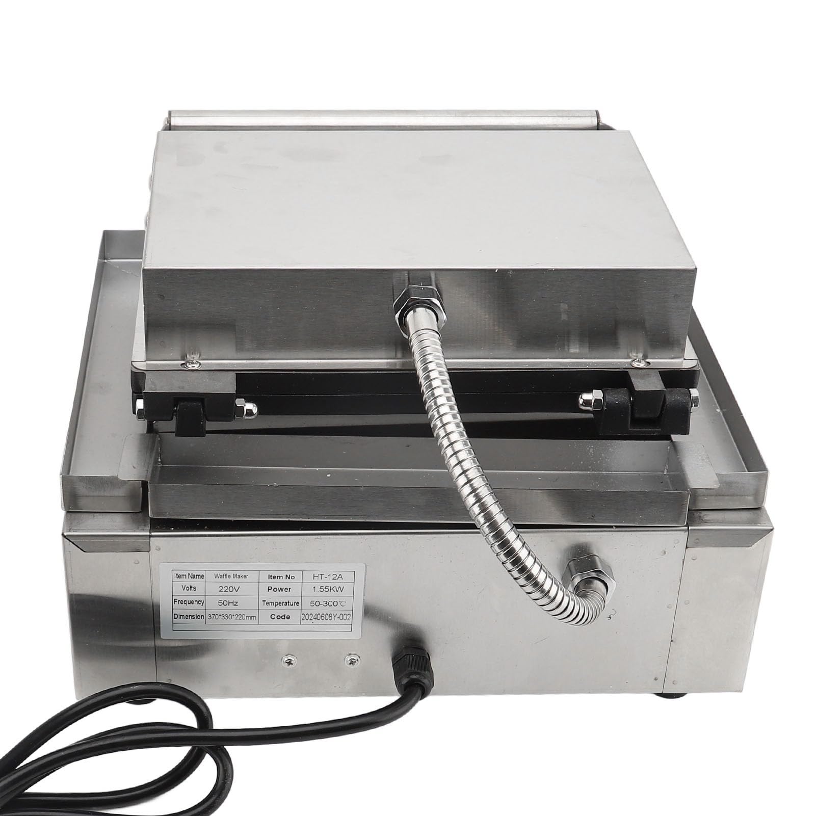 TOPINCN Máquina Comercial para Hacer Donas, Máquina Eléctrica para Hacer Donas, 12 Agujeros, 1500 W, Revestimiento Antiadherente de PTFE, Acero Inoxidable con Temporizador y Luz L (Enchufe europeo