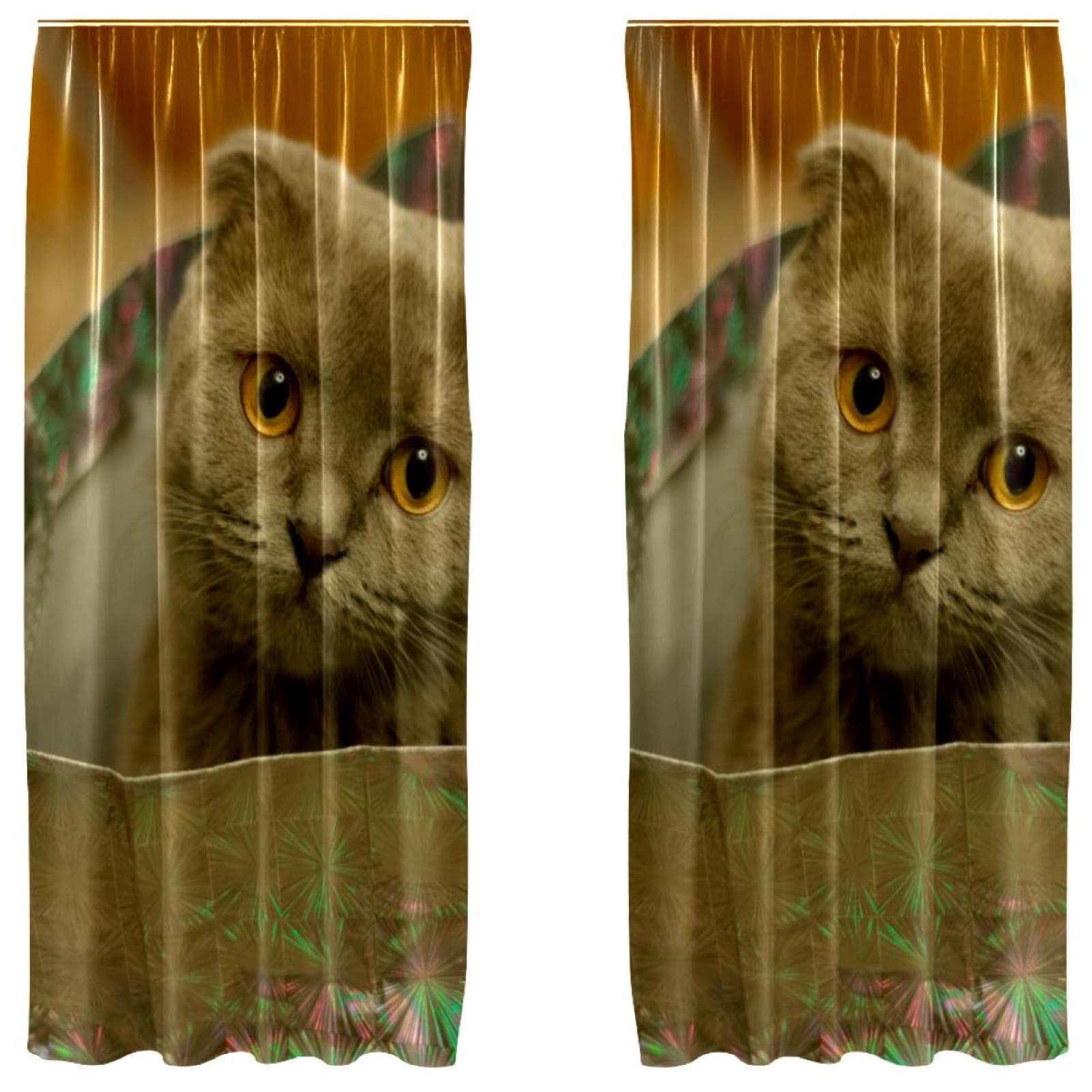 Rideaux fenêtre chat légers tamisants pour une lumière douce sans vis-à-vis