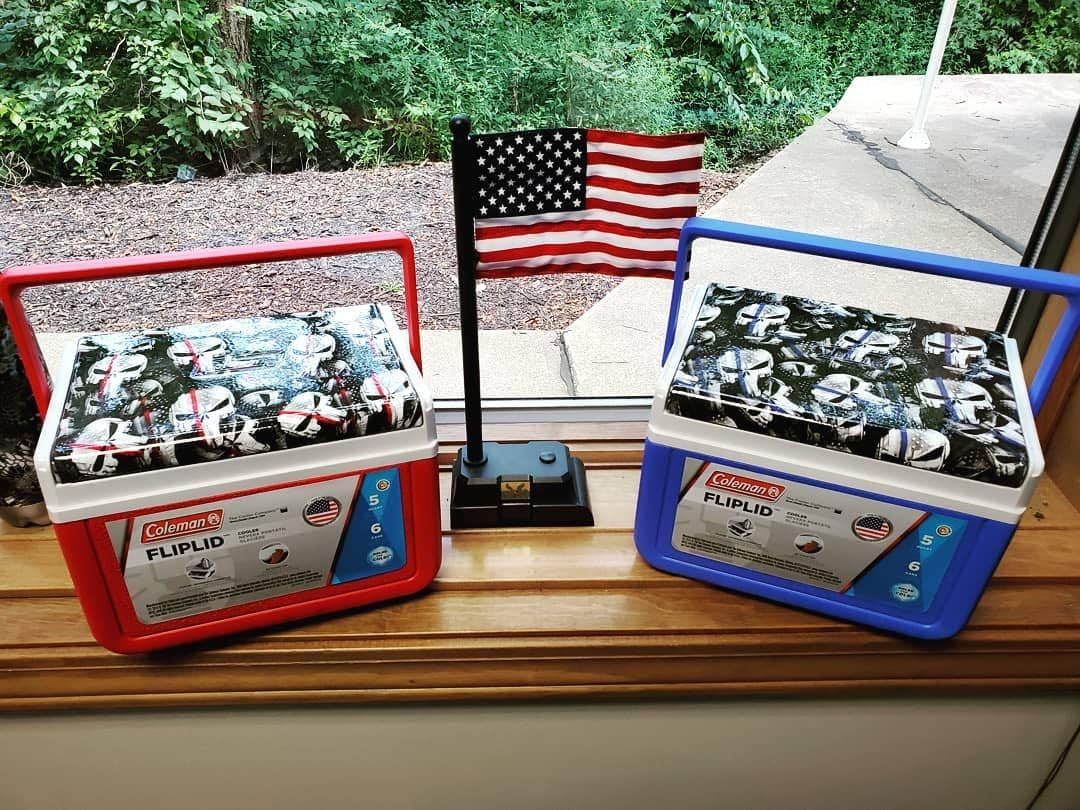 Hydrographic Film Skulls Blue line Police Hydro dip