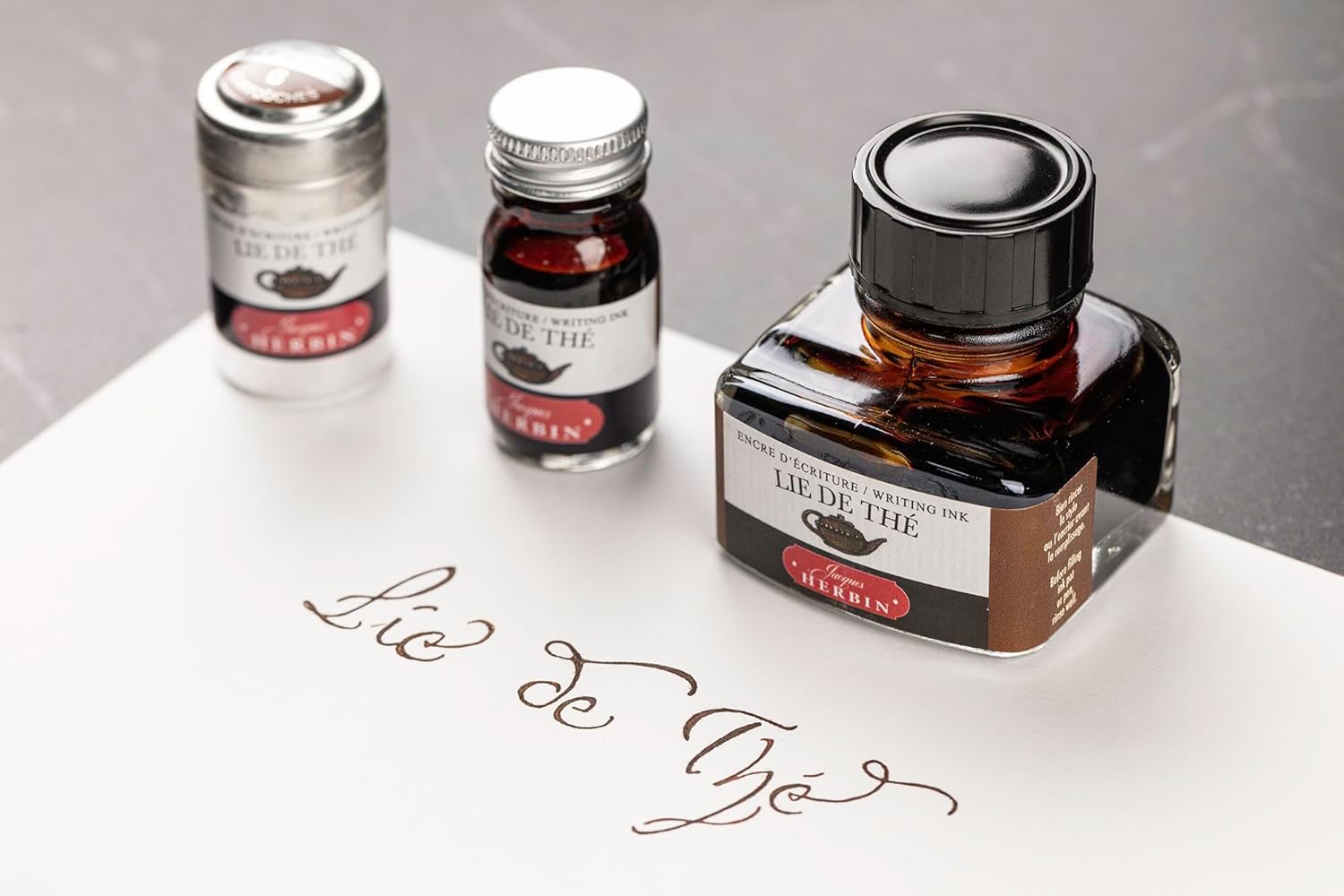 Jacques Herbin 13044T- 30ml Bottle of Ink for Fountain Pens and Rollerball Pens - Lie de The