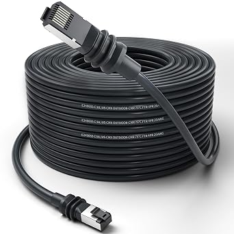 Starlink Cable 150FT 32.8/50/100/125/150/200FT Outdoor Waterproof Replacement Cable,26AWG 2000Mbps High Speed CAT6 Cable for Starlink V3150FT/46M
