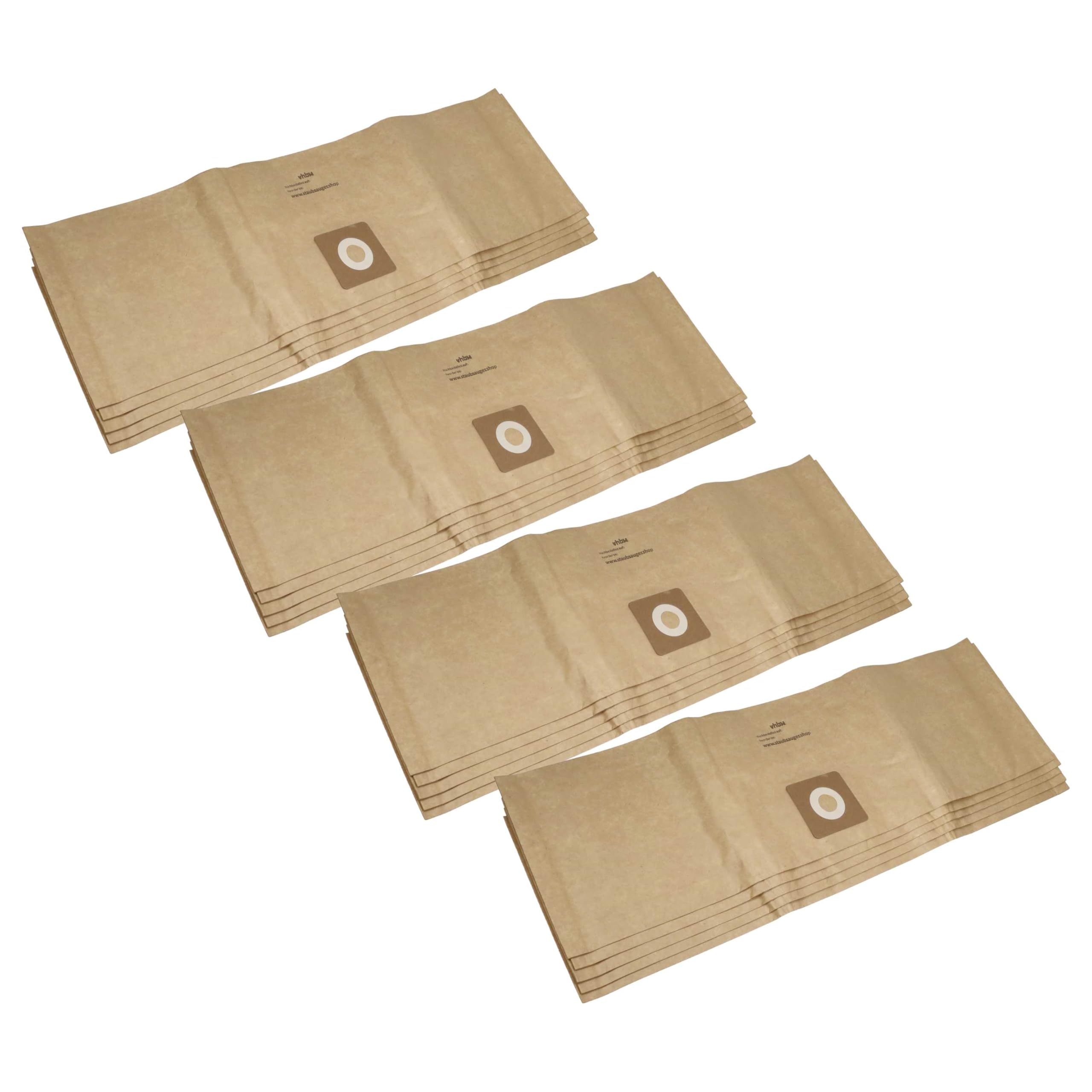 vhbw 20x bolsa compatible con Bosch AdvancedVac 20 aspiradora | 29,5 cm x 26 cm marrón