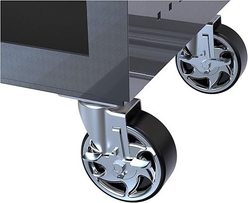 Miniatura 6 de Carrito de herramientas rodante, caja de herramientas de alta capacidad de 4 cajones, organizador de almacenamiento de herramientas con cerradura
