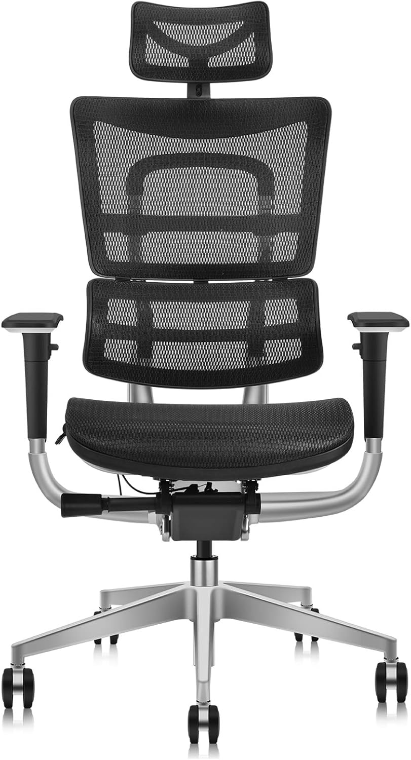 MOOJIRS Ergonomic Office Chair | Liftable Backrest Height Adj | Backrest Tilt Angle Adjustment | Seat Depth Adjustment | All-Aluminum Alloy Skeleton : Home & Kitchen