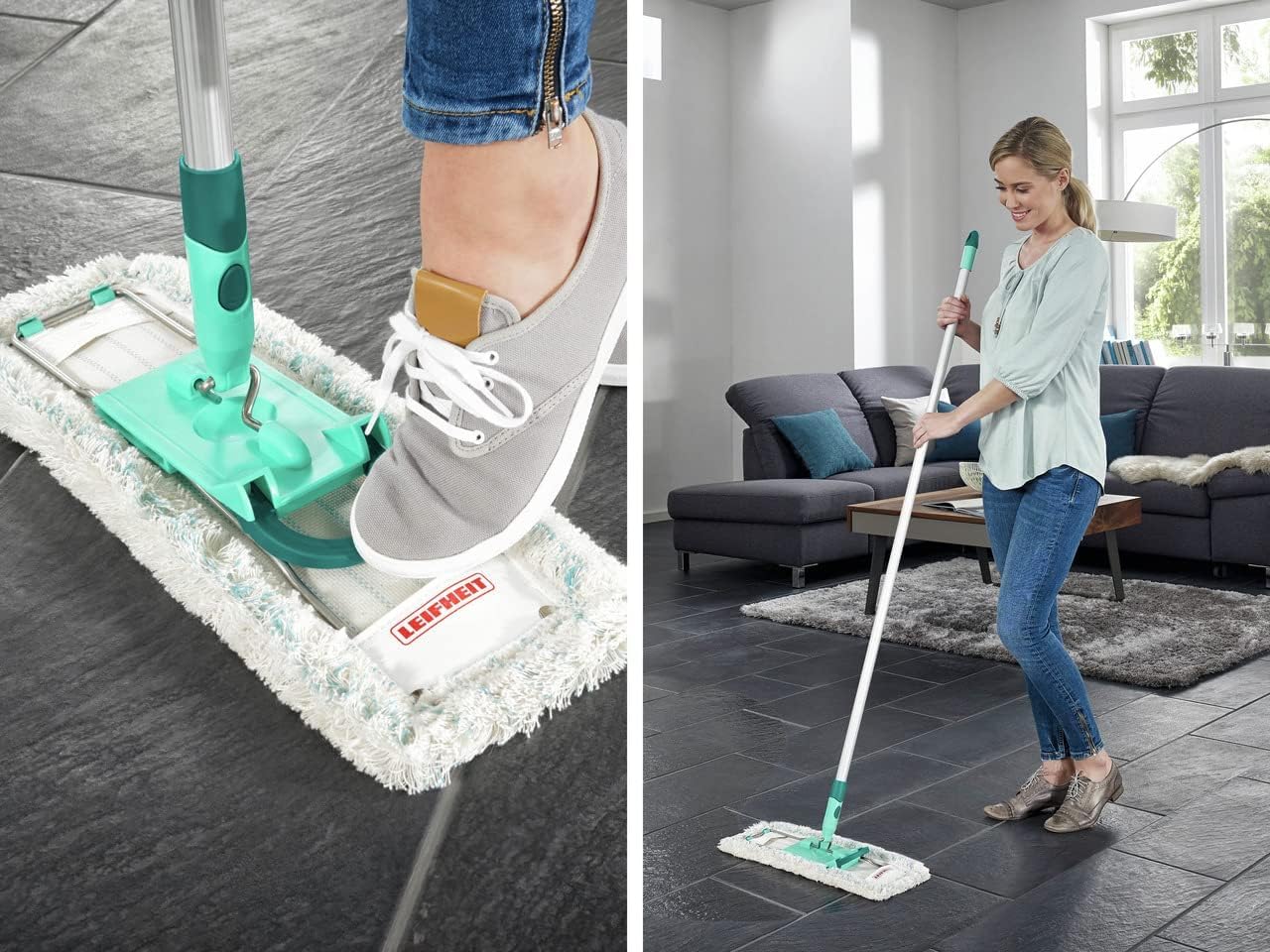 Leifheit Lavapavimenti Profi XL Cotton Plus, 42 cm Telescopico