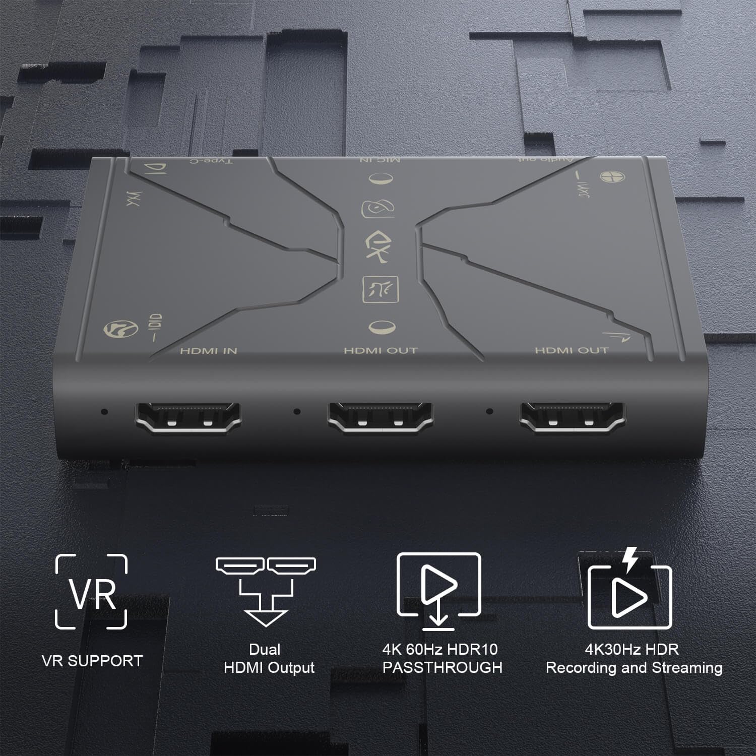 Tarjeta de captura de video 4K, transmite y graba en 4K30 HDR10,1080P120 con latencia ultra baja en PS5, PS4/Pro, Xbox Series X/S, Xbox One X/S, Switch/OLED, Steam Deck, cámara en OBS y más