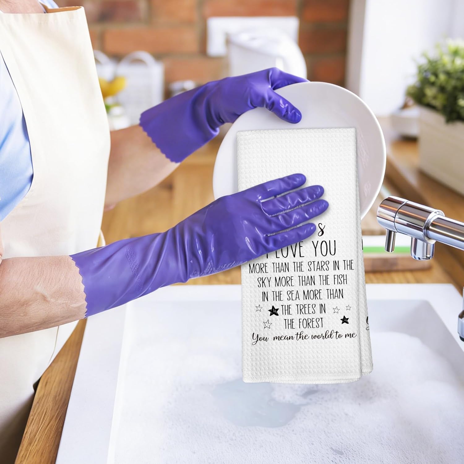 Oma Gifts Kitchen Towels, Oma Gifts for Mother's Day Dishcloth Dish Tea Towels for Kitchen, to My Grandma I Love You Sentimental Decorative Hand Towel, 16x24 Inch - Image 5