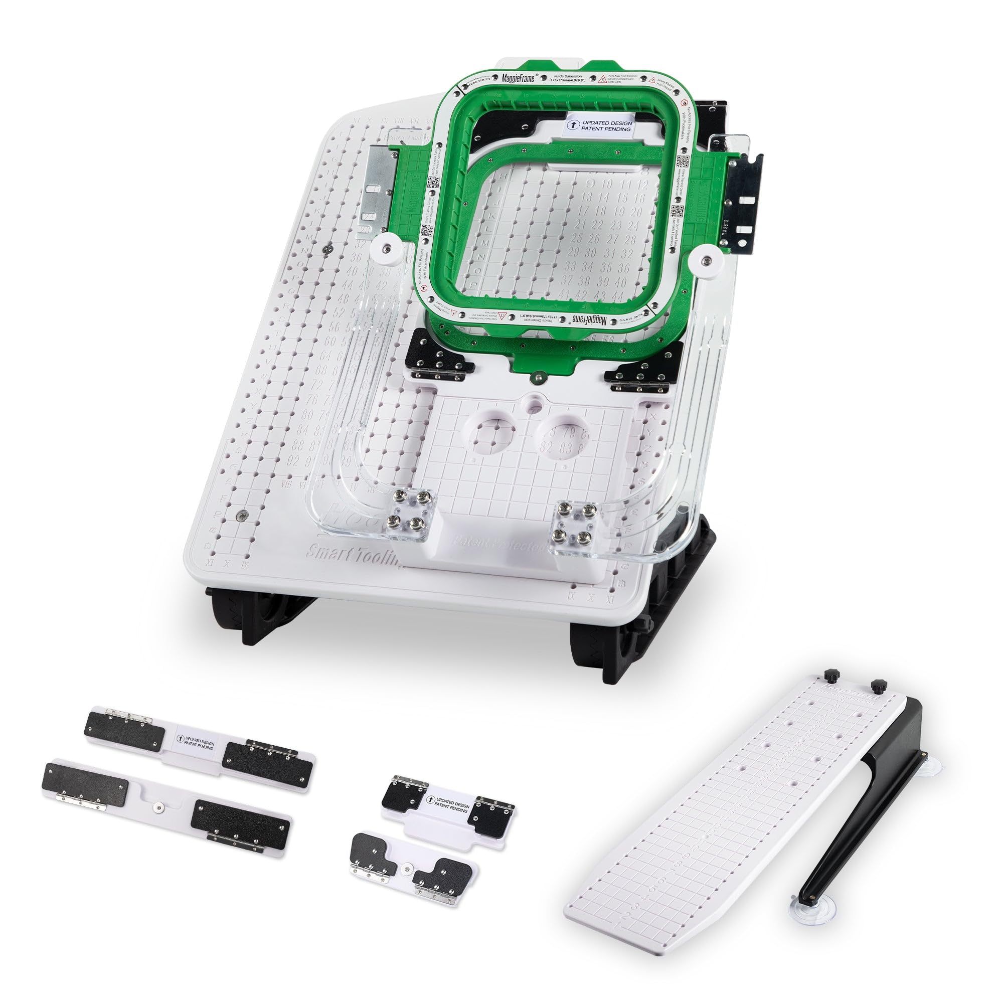 Einspannstation-Set mit 175x175mm Magnet-Stickrahmen für Happy Japan