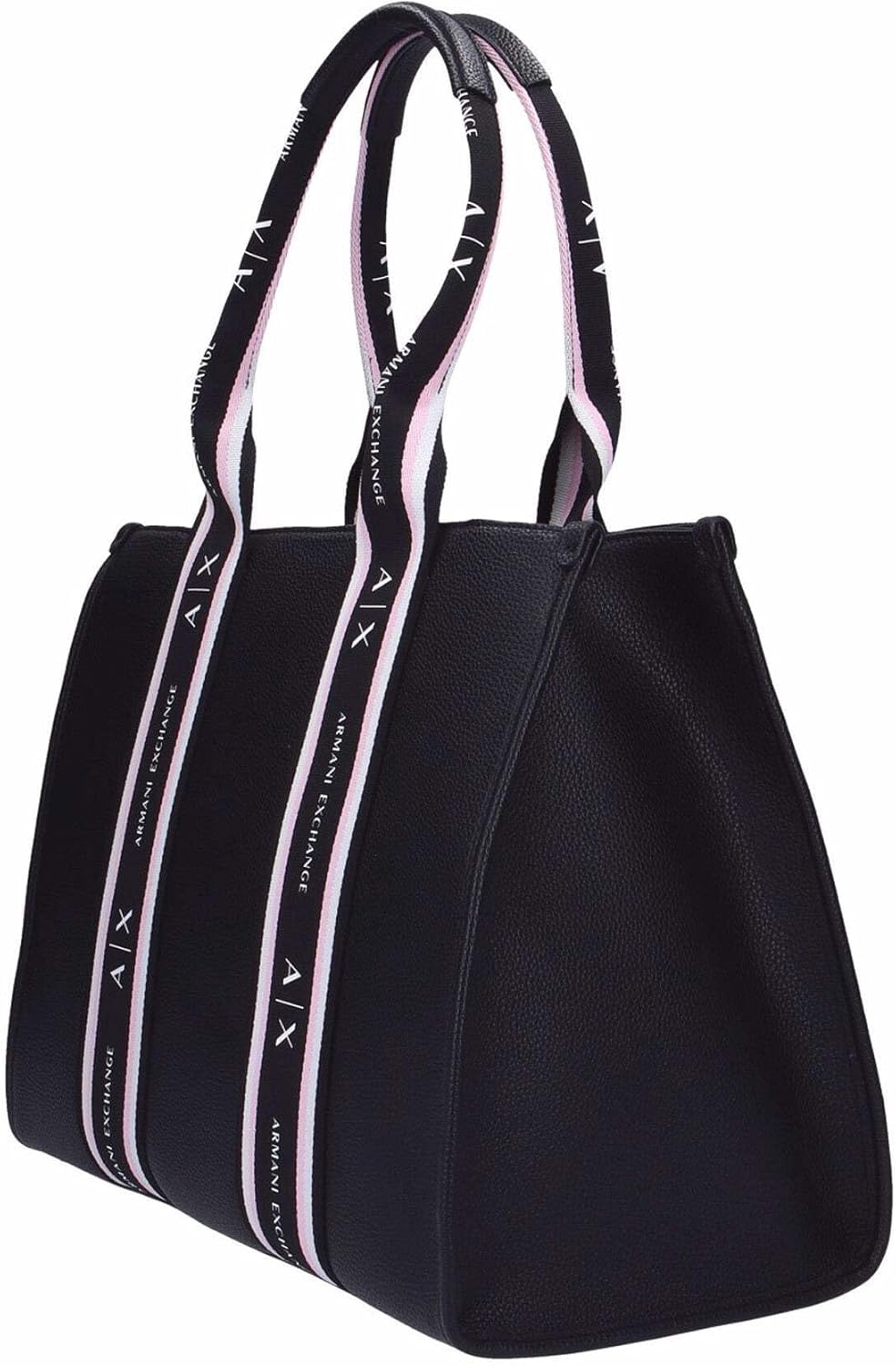 Armani Exchange Women's Maggie Tote Large Shopping Bag, Black/Sundown, One Size - Image 5