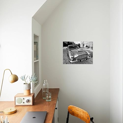 Miniatura 3 de ART.COM Lienzo decorativo para pared Aston Martin DB5 de James Bond, utilizado en la película Goldfinger, decoración de transporte, 16 x 12 pulgadas