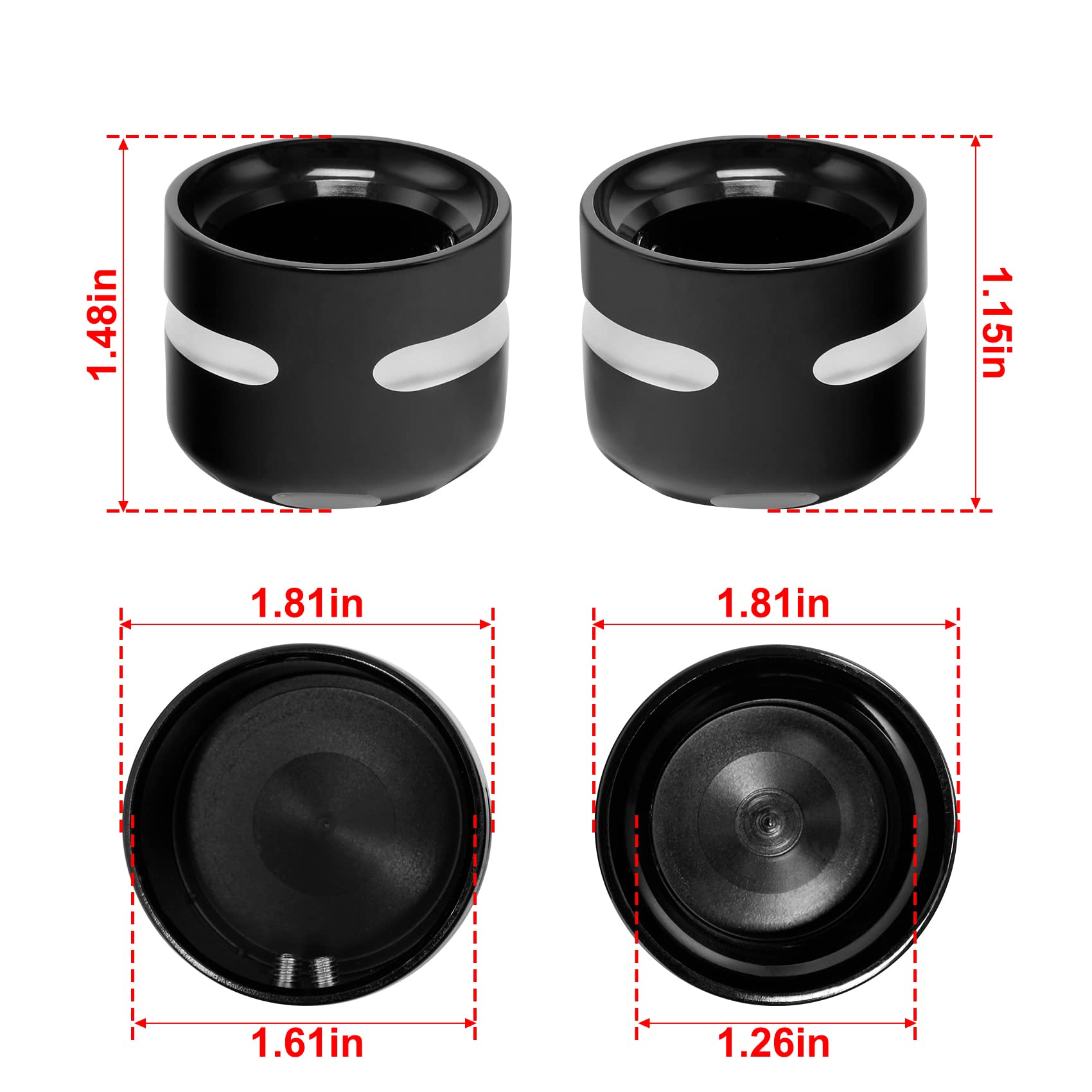 TCT-MOTORPARTS Rear Axle Nut Cover Cap Fit For Harley Sportster 883 1200 Custom 09-13 Aluminum