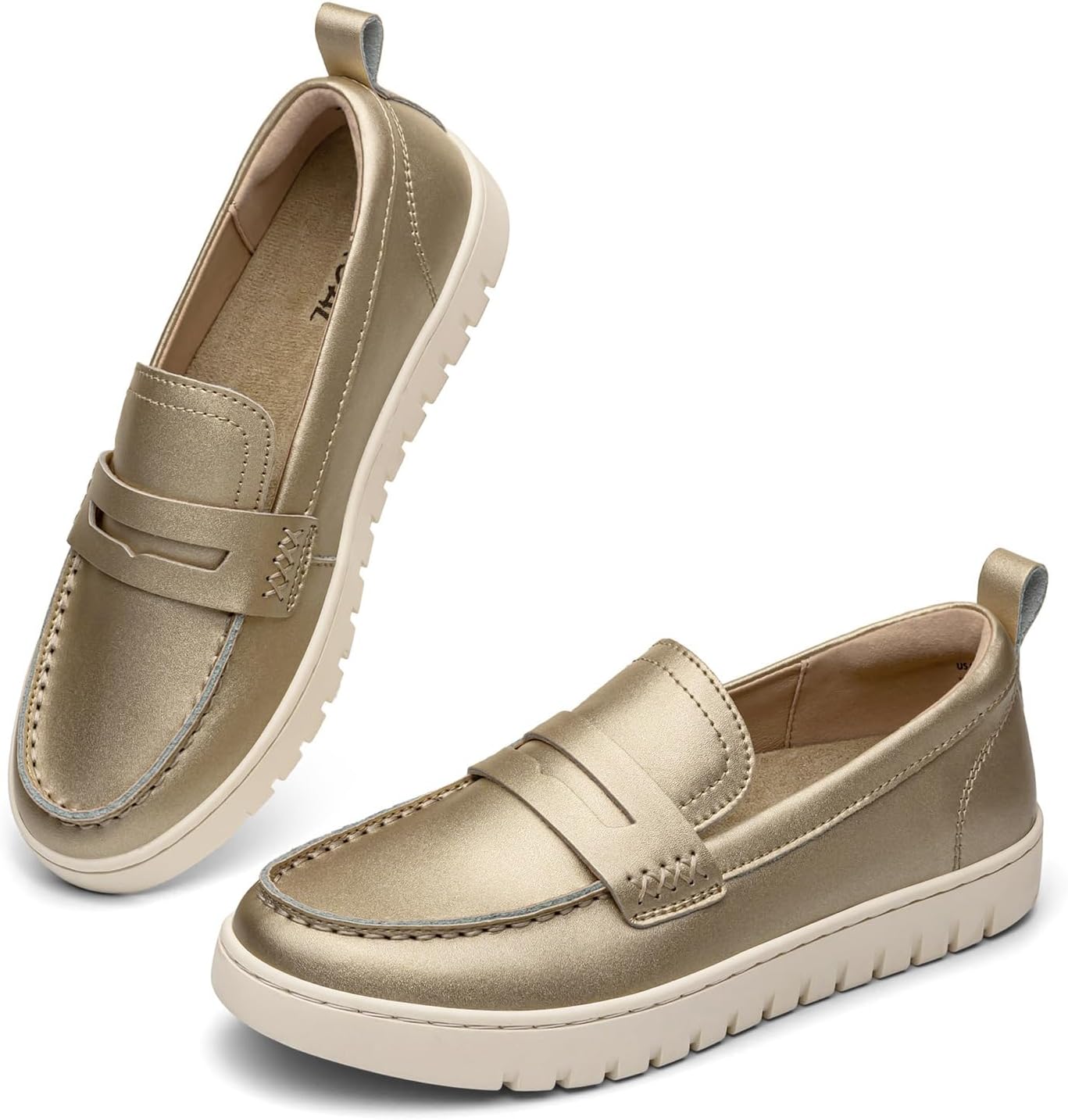 KORDAL Women's Comfortable Classic Penny Loafers Leather Sneakers Casual Slip On Dress Shoes Office Work Everyday Walking Flats Driving Shoes for Women - Image 7