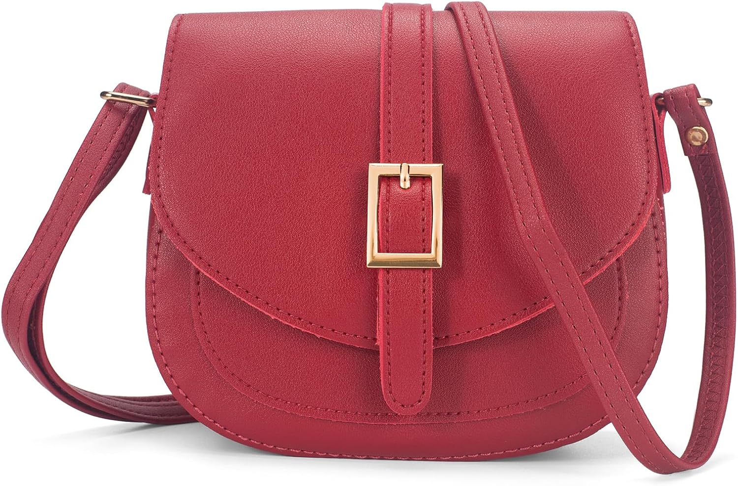 Small Crossbody Bags for Women, Vegan Leather Saddle Purse Everyday Handbag for Work Going Out | Water Resistant, Easy to Clean