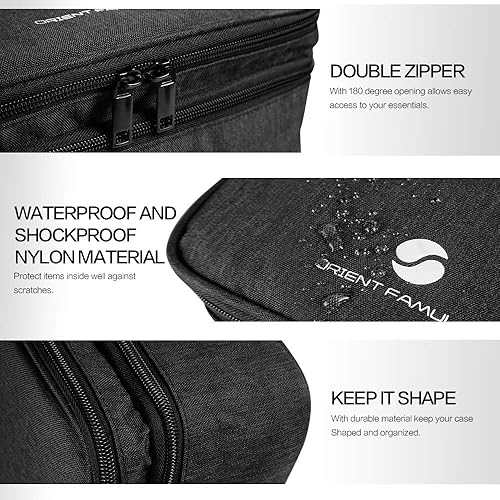 Miniatura 2 de Organizador de electrónica de viaje, bolsa organizadora de cables impermeable para accesorios electrónicos, doble capa, grande, a prueba de golpes,