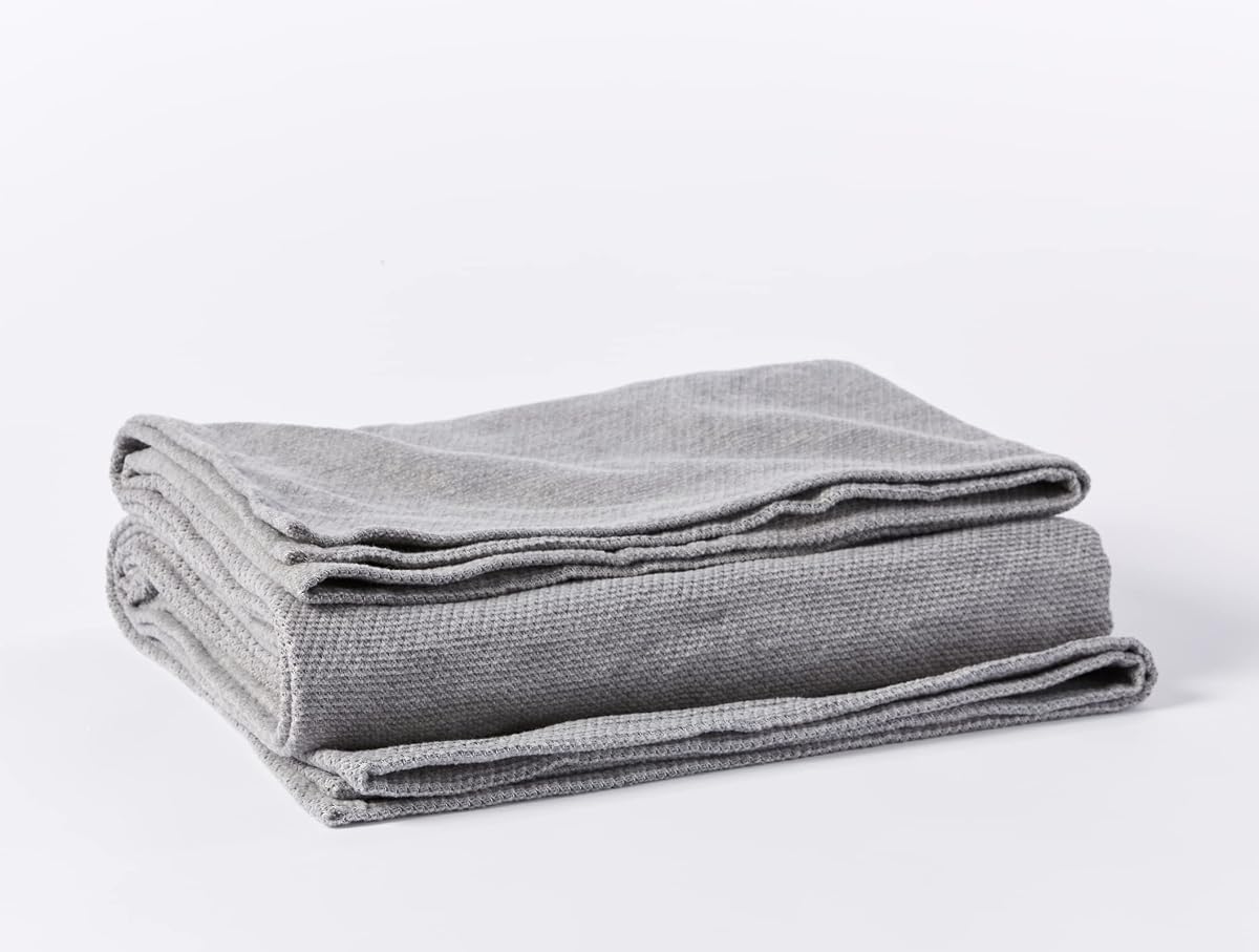 Coyuchi Sequoia Washable Organic Blanket | King, Gray