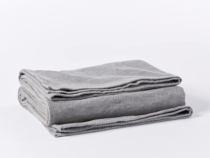 Coyuchi Sequoia Washable Organic Blanket | King, Gray