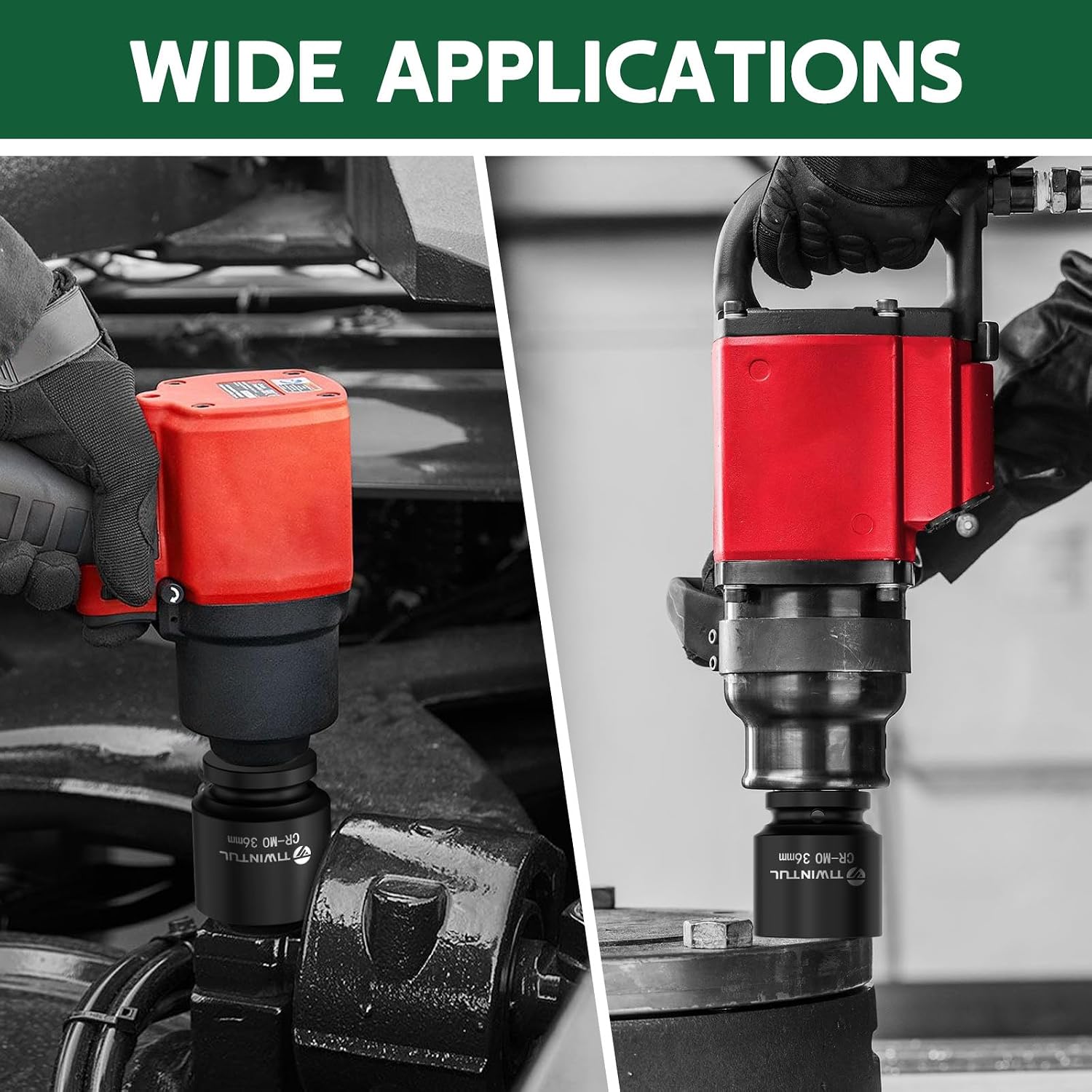 3/4 Inch Drive Impact Socket 36mm, Anti-Rounding 6-Point Design