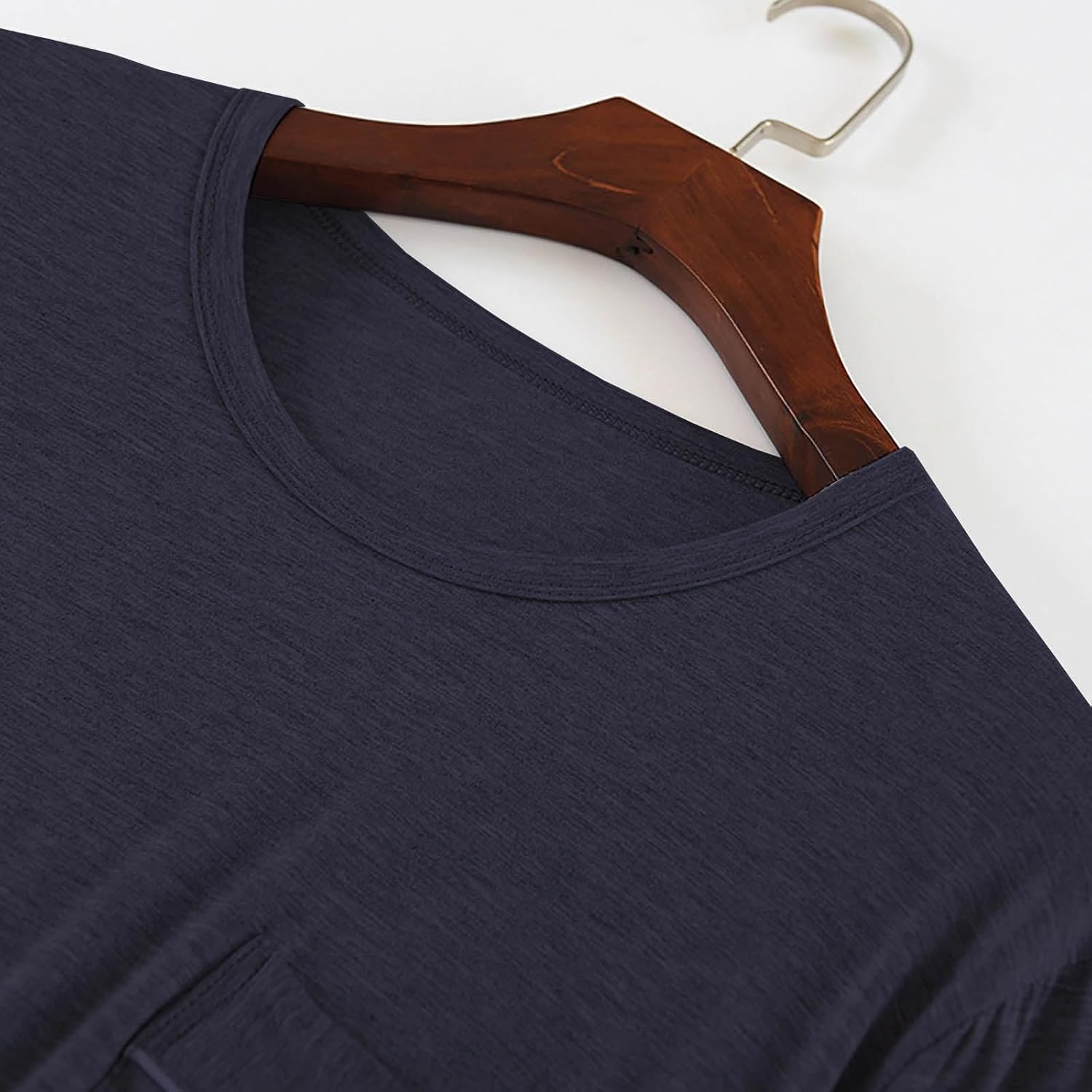 Mens Modal Cotton Lounge T-Shirt Short Sleeve Soft Lightweight Pajama Tops Round Neck Tee Top Loungewear
